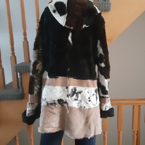 Vintage Cowhide Coat- Women's Size M - Picture 6 of 14